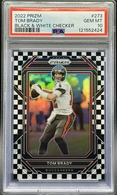 Panini Prizm Tom Brady #273 2022 - tablero de ajedrez blanco y negro Prizm - PSA 10 SSP Foto 1 de 4