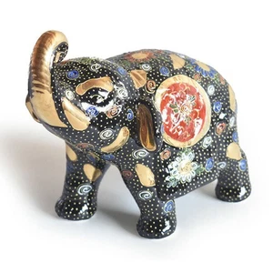Kutani Ware Elefant Figur Black Ornament Limited Edition JAPAN Made - Bild 1 von 8