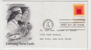 TurtlesTradingPost- Learning Never Ends 1983 #1833- FDC Artcraft Cachet  - Picture 1 of 1