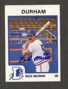 Rick Morris 1987 ProCards Durham Bulls authentic autographed card 