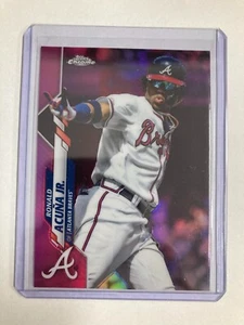 2020 Topps Cromo Rosa Rifrattore Ronald Acuna - Scheda Atlanta Braves! SPEDIZIONE GRATUITA! - Foto 1 di 2