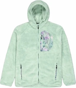 Chaqueta polar para mujer imagen mediana orgánica Izimo FZ verde limo invierno lana - Imagen 1 de 3
