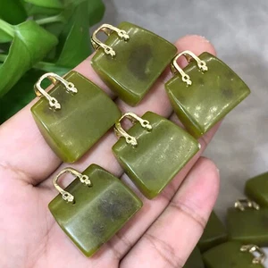 Bolsa de peridoto natural calavera de cristal de cuarzo tallada gema curativa de reiki 1" 5 piezas - Imagen 1 de 12