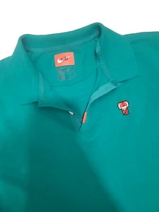 Vintage Nike Tiger Woods Tiger Logo SUPER RARE Golf Polo Shirt Mens L Green - Picture 1 of 6