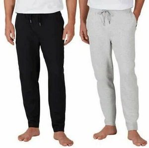 NWT Eddie Bauer Mens Soft Lounge 2-Pack Jogger Zip Pocket 2XL XXL black gray - Picture 1 of 3