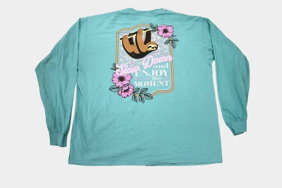 Benny & Belle Womens Plus Slow Down & Enjoy The Moment Shirt New 1X, 2X, 3X - Image 1 of 4