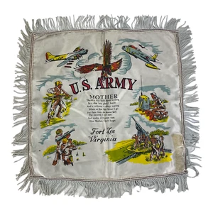 VTG US ARMY Mother Souvenir Pillow Cover WWII Fort Lee Virginia. Military - Picture 1 of 7