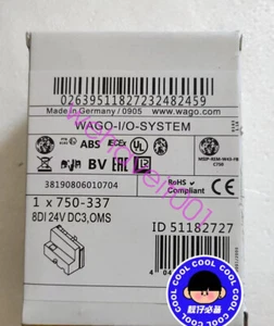 New WAGO 750-337 4-Channel Analog Input Module DHL or FedEx Expedited Shipping#1 - Picture 1 of 1