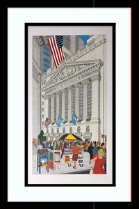 JOHN SUCHY • "New York Stock Exchange" Lithograph • NEW / FRAMED - Picture 1 of 1