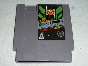NINTENDO NES VIDEO GAME CARTRIDGE DONKEY KONG 3 ARCADE CLASSICS SERIES CART - Picture 1 of 3