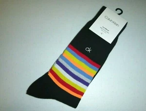 calvin klein mens metallic rainbow LUXURY rayon wool knit designer dress socks - Picture 1 of 8