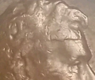 1957 D Ret. Die Crack,ChipB,Head,Mint Error Coin,Lin. Wheat Cent Penny,Free Ship - Image 1 of 4