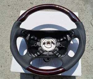 2000-02 Mercedes E320 E430 500 W210 Steering Wheel Walnut Black Leather Facelift - Picture 1 of 5