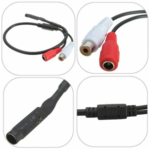 2x Audio High Sensitive Mic Microphone Cable for CCTV Security Camera DVR System - Picture 1 of 2