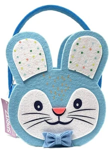 Cesta de Pascua Blue Bunny Felt 2019 de Spritz NUEVA CON ETIQUETAS - Imagen 1 de 9