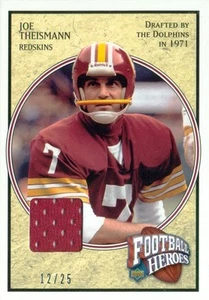 2006 Upper Deck Football Heroes - Joe Theismann Game - Used Jersey JTJ-8/SP #12/25 - Bild 1 von 2