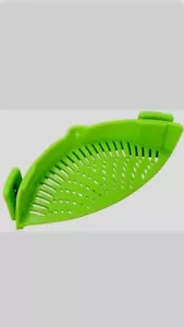 Clip-On colino silicone per uso alimentare/beccuccio colander strumento da cucina verde - Foto 1 di 6