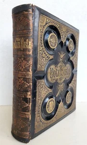 1870s BIBLE SALESMAN SAMPLE RARE antique AMERICANA ILLUSTRATED FOLIO G. DORE - Picture 1 of 24