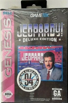 Sega Genesis DELUXE EDITION JEOPARDY! Gametek Video Game JAPAN 1993 NEW & SEALED - Image 1 of 4