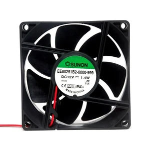 20x DC Case Fan EE80251B2-0000-999 80x80x25mm 12V 1.4W 2900rpm 37cfm 30dBA SUNON - Picture 1 of 5