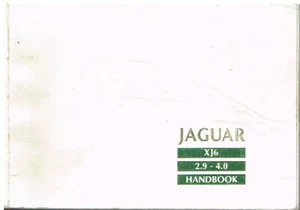 JAGUAR XJ40 2.9 & 4.0 LITRE SALOON ORIG. OWNERS INSTRUCTION & MAINTENANCE MANUAL - Picture 1 of 1