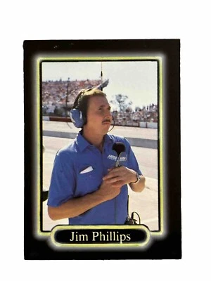 Excellent: Vintage 1990 Maxx Jim Phillips NASCAR Sportscaster Rookie Card - Image 1 of 2