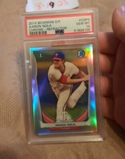 2014 Bowman Draft Chrome Aaron Nola Refractor Rookie Card RC #CDP4 PSA 10 POP 56