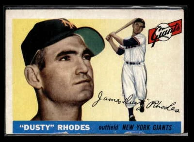 1955 Topps Dusty Rhodes #1 New York Giants Low Grade Y5350 - Image 1 of 2