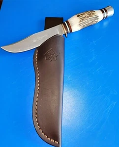 Puma 116300 Pathfinder Stag Knife Stainless Steel Leather Sheath - Mint - Picture 1 of 13