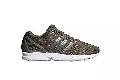 WMNS Adidas Originals ZX FLUX SZ 6.5 GREY / BLACK / SILVER METALLIC BY9210 - Image 1 of 4