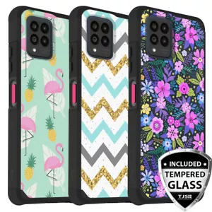 Funda híbrida con diseño de funda de teléfono para T-Mobile Revvl 6X/6X Pro 5G + vidrio templado - Imagen 1 de 29