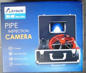 Anysun 7D1-DC 30 m/100 piedi cavo 7" telecamera ispezione tubi scarico fognature - Foto 1 di 3