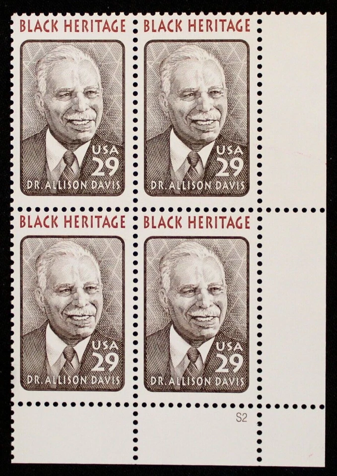 US Plate Blocks Stamps #2816 ~ 1994 29c Dr. Allison Davis MNH SP2945 - Image 1 of 1