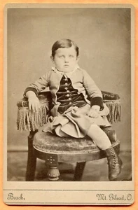 Mount Gilead OH Portrait of a Little Boy by Beach circa 1880s - Picture 1 of 2