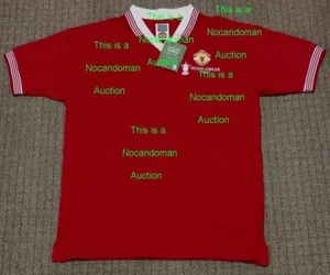 MANCHESTER UNITED 1977 SILVER JUBILEE RETRO WORLD CUP SOCCER FOOTBALL CLUB SHIRT - Picture 1 of 3