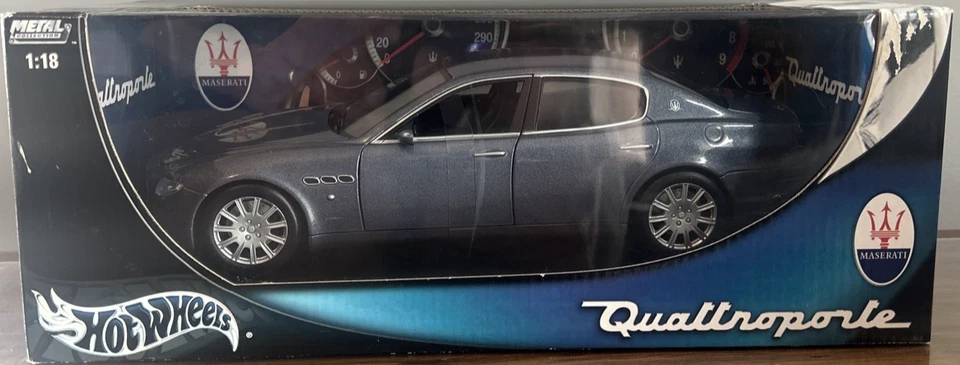 Maserati Quattroporte Azul y Gris Mattel 2003 1:18 Nuevo y Precintado/Hot Wheels Foto 1 de 4