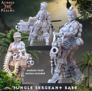 Jungle Sergeant heavy weapon Babe x 1 model (28mm) - Picture 1 of 1