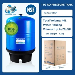 Large Reverse Osmosis Water Storage Pressure Tank 40 Litre 11 Gallon RO NSF L - Picture 1 of 1