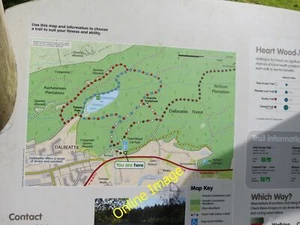 Foto 12x8 Informationstafel Stadt Holz Parkplatz Dalbeattie Spaziergang, gelaufen c2014 - Bild 1 von 1