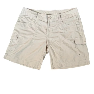 Pantalones cortos para mujer Columbia 14 beige 36x8 cargo omni mecha senderismo aire libre Foto 1 de 4
