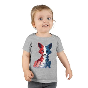 Patriotic Toddler T-shirt, USA Flag Tee, Independence Day Clothing, 4th of July - Picture 1 of 7
