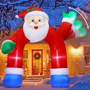 11.8 FT Christmas Inflatables Santa Claus Arch Outdoor Decorations Shakable H... - Foto 1 di 6