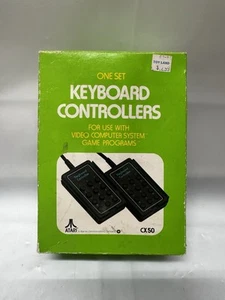 Keyboard Controllers Pair (Atari 2600) Complete in Box Official CX50 - Picture 1 of 6