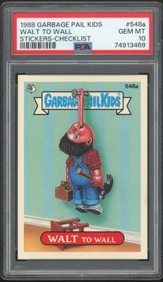 1988 Topps Garbage Pail Kids 14th Series #548a Walt To Wall PSA 10 GEM MINT Os14 - Image 1 of 2