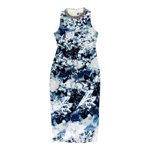 Jennifer Lopez Crystal Galaxy Sleeveless Long Sheath Dress Beaded Collar Gown - Picture 1 of 3