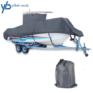 Heavy-Duty Boat Cover 20-24ft Grey For Center Console Boats With T-Top Roofs - Picture 1 of 10
