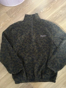 Men’s Urban Outfitters Leopard Print Fleece Size Small - Picture 1 of 4
