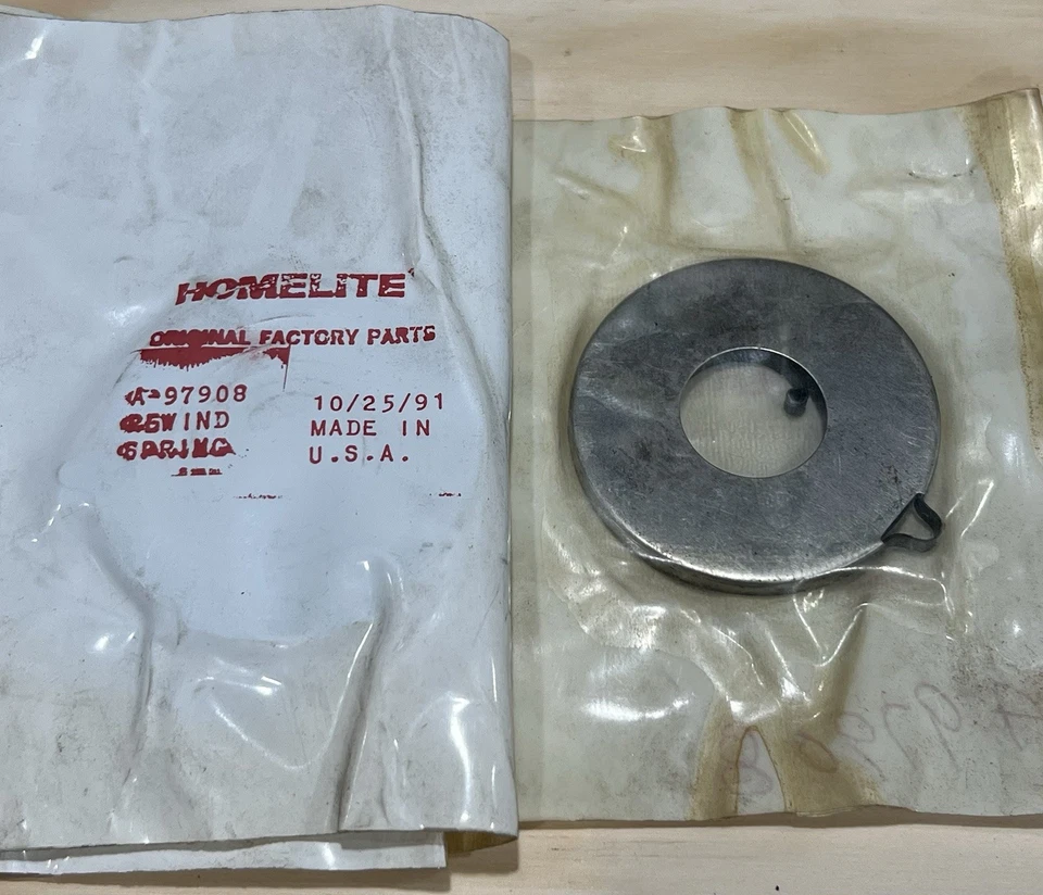Motosierra Homelite 97908 genuina rebobinado retroceso resorte A-97908 nuevo stock antiguo Foto 1 de 1