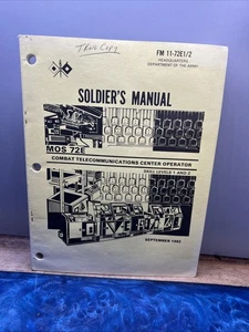 Soldier’s Combat Telecommunications Operator MIS 05C FM11-72E1/2 Sept.1982 - Imagen 1 de 4