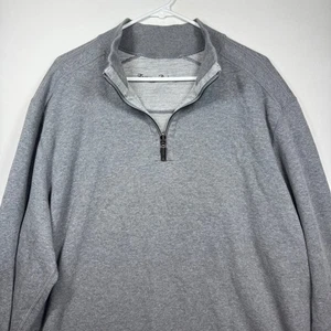 Tommy Bahama Gris Cuarto Cremallera Reversible Sudadera Pullover Top XL/XXL Sin Etiqueta - Imagen 1 de 11